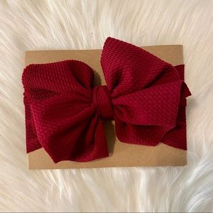 👑ONLY 1 LEFT! Burgundy Messy Bow Head Wrap